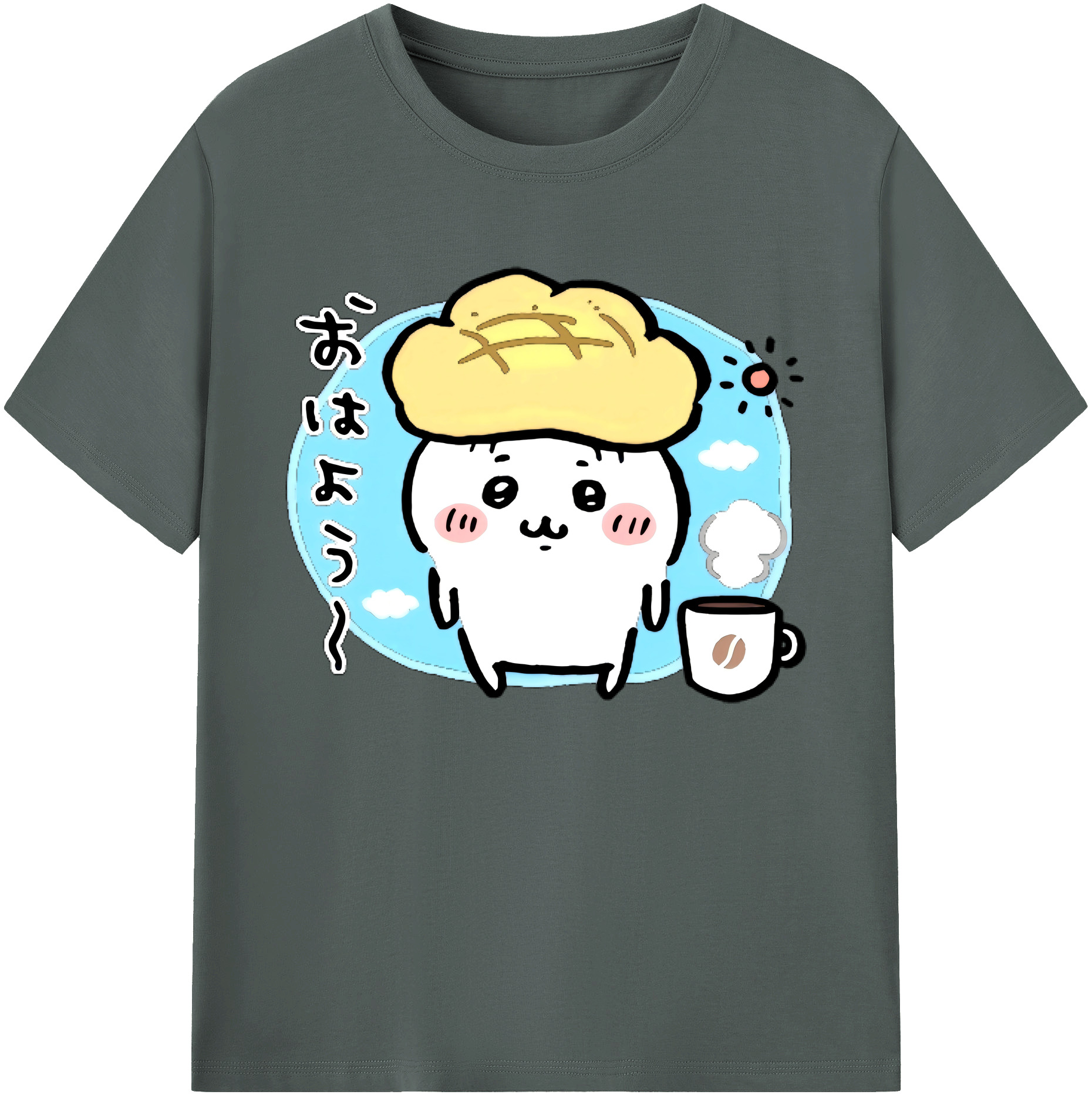 （画像用） ちいかわ ちいかわ Chii-kawa chiikawa 綿100％ メンズ半袖Tシャツ｜肌触りやわらか＆通気性